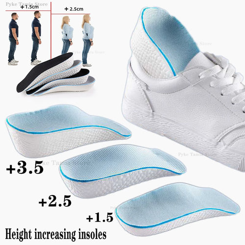 Orthopedic Height-Increasing Insoles for Men and Women - Arch Support Memory Foam Shoe Pads for Flat Feet and Sneakers
